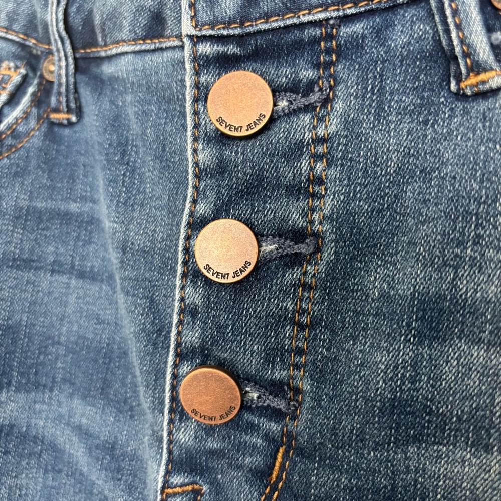 Seven7 Dark Blue Skinny Jeans - Picture 4 of 8